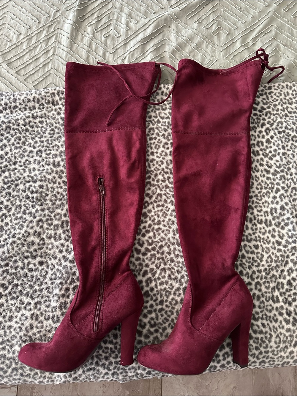 Over-the-Knee High Heel Boots